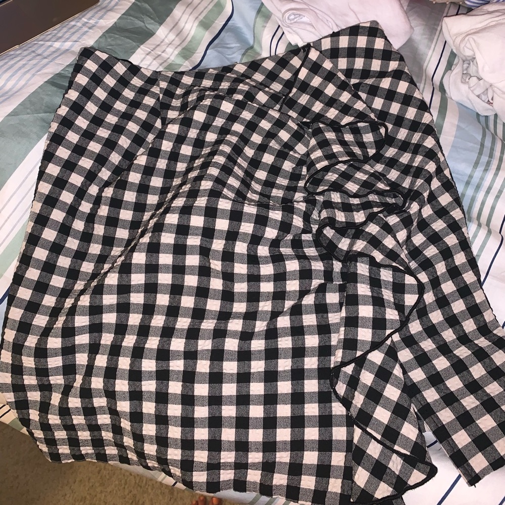 Black gingham skirt